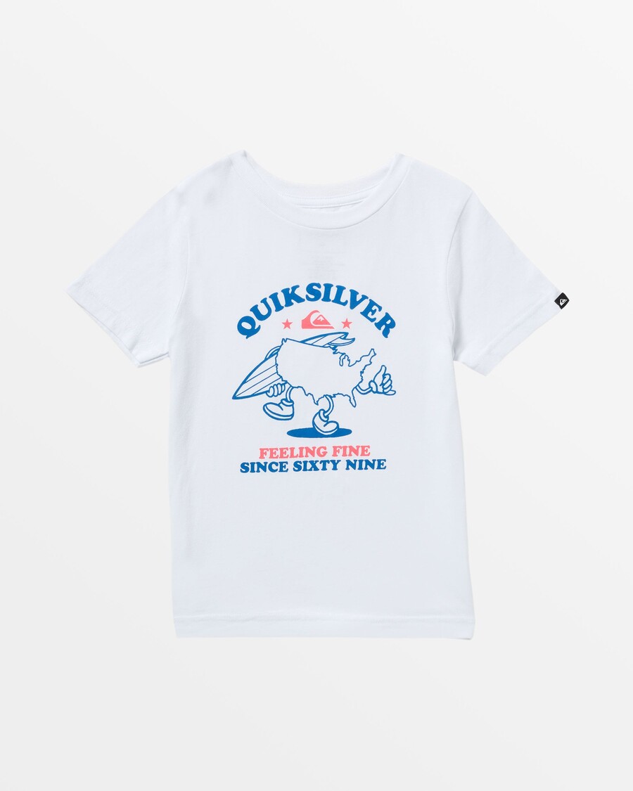 Quiksilver Erkek çocuk 2-7 Sörf Abd Tişörtü - Beyaz