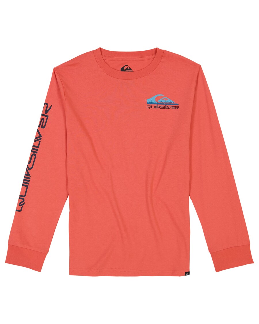 Quiksilver Boys 8-16 Omni Logo Core Långärmad T-shirt - Kryddad Korall