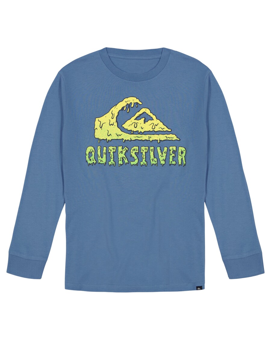 Quiksilver Boy 8-16 Slime Tričko S Dlhým Rukávom - Coronet Blue