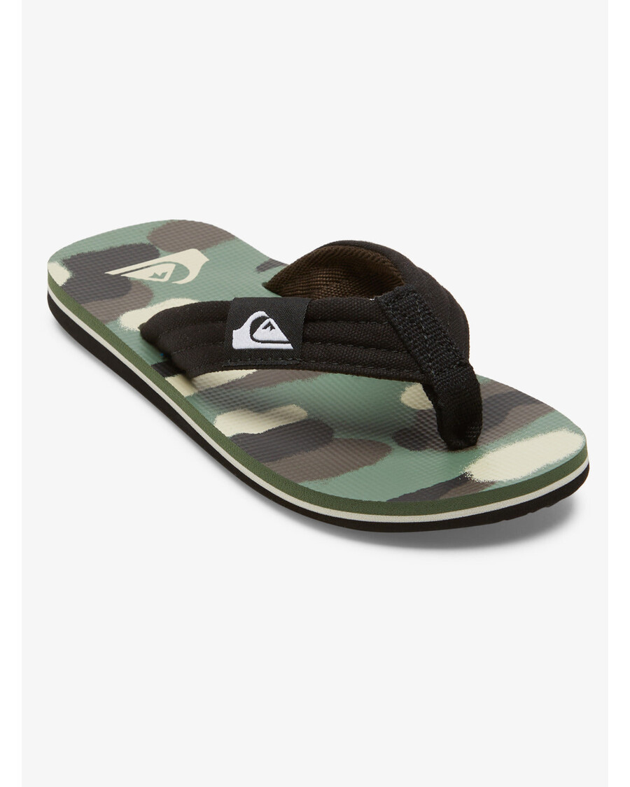 Quik Silver Boys 8-16 Molokai Layback Sandals - черно/кафяво/зелено