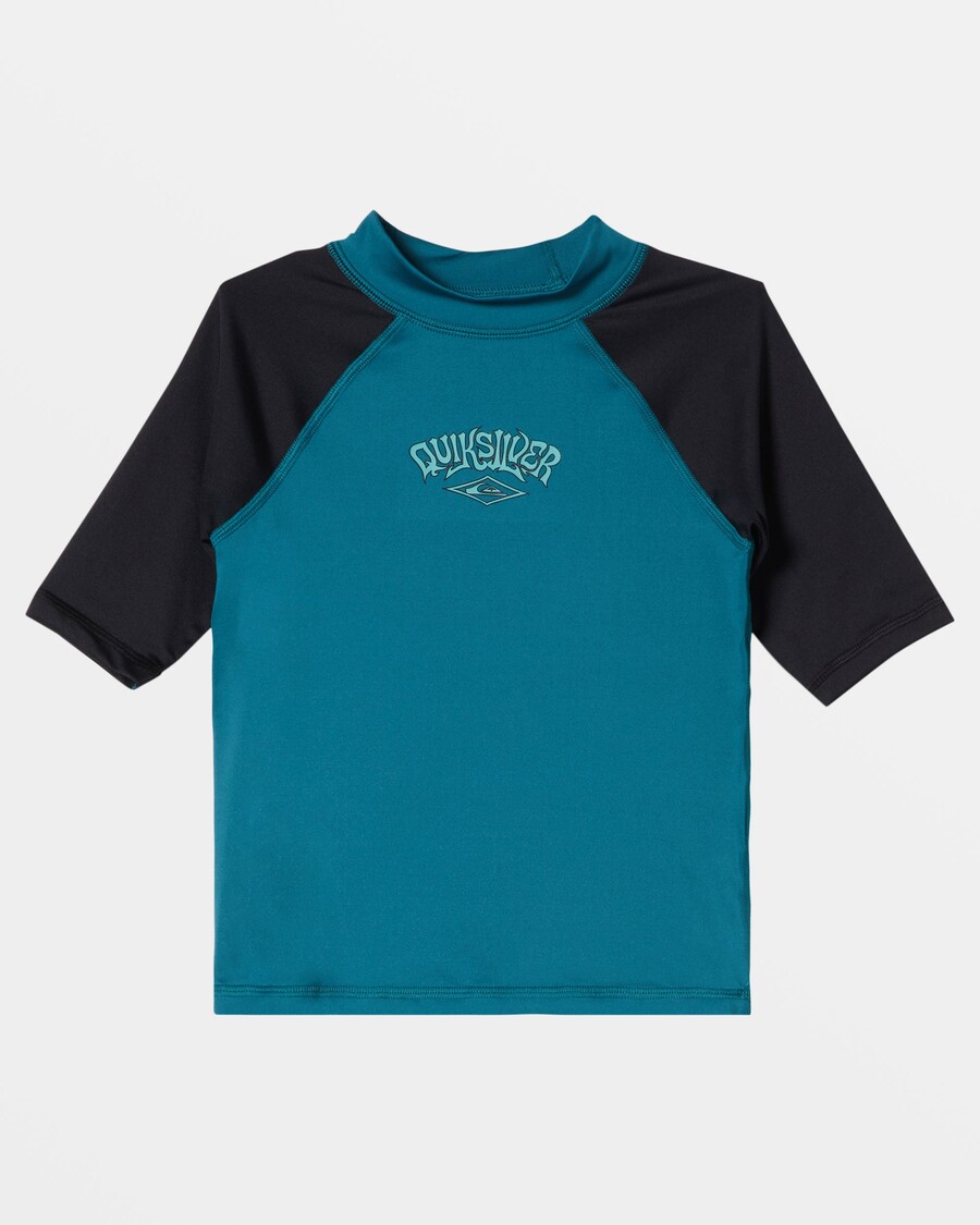 Quik Silver Boys 2-7 Daily Upf 50 Lyhythihainen Rashguard - Musta/vihreä