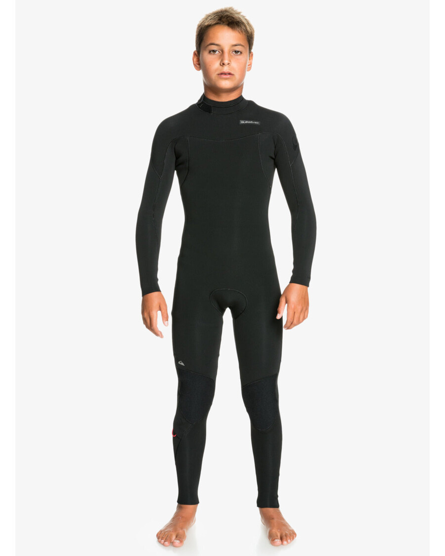 Quik Silver Boys 8-16 3/2mm Everyday Sessions Back Zip Fullsuit - Black