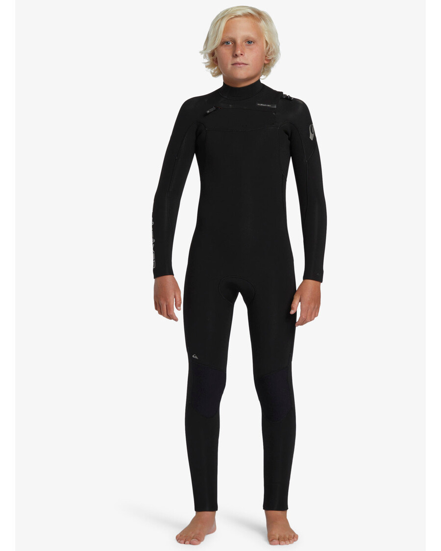 Quik Silver Boys 8-16 4/3mm Prologue Back Zip Wetsuit - Black