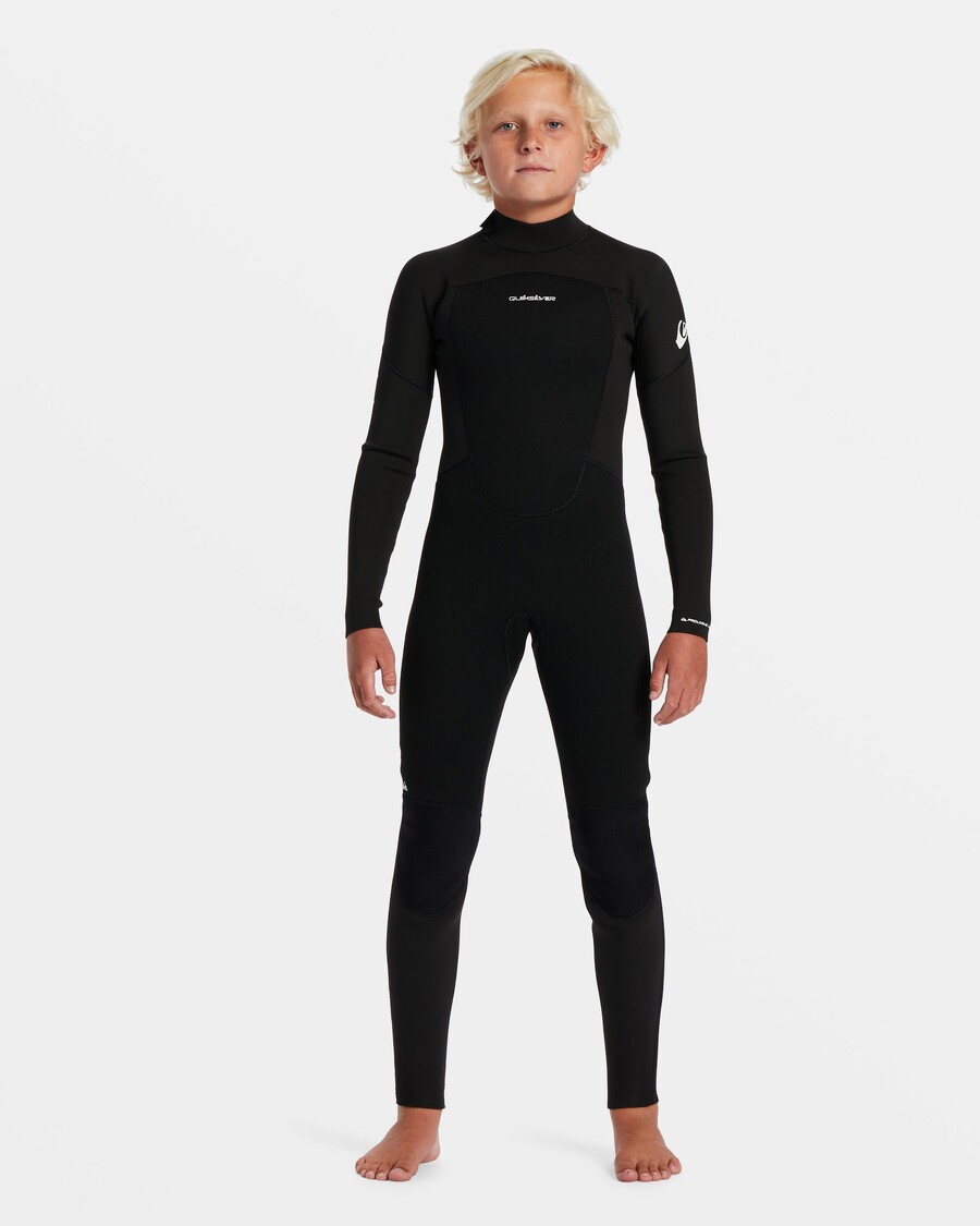 Quik Silver Boys 8-16 3/2mm Prologue Back Zip Wetsuit - Black