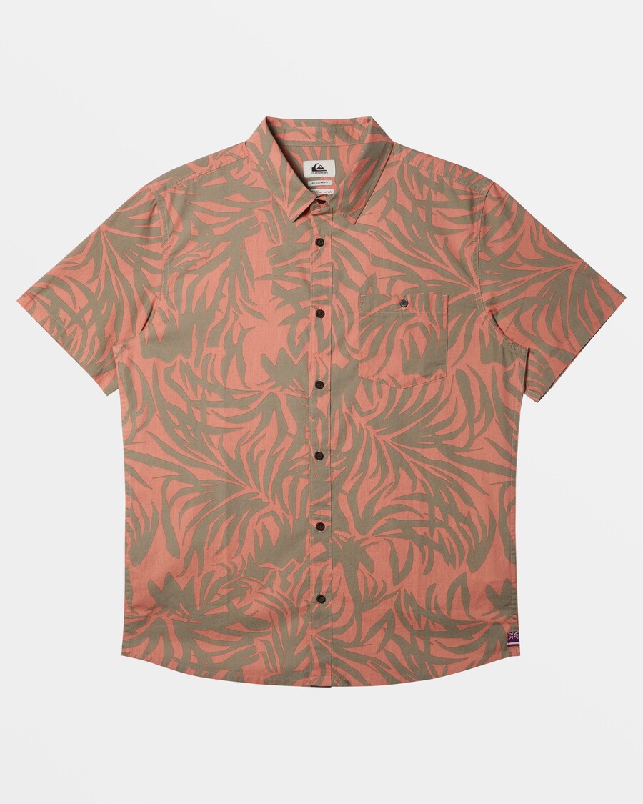 Quik Silver Hawaii Foliage Hawaiian Shirt - Canyon Clay