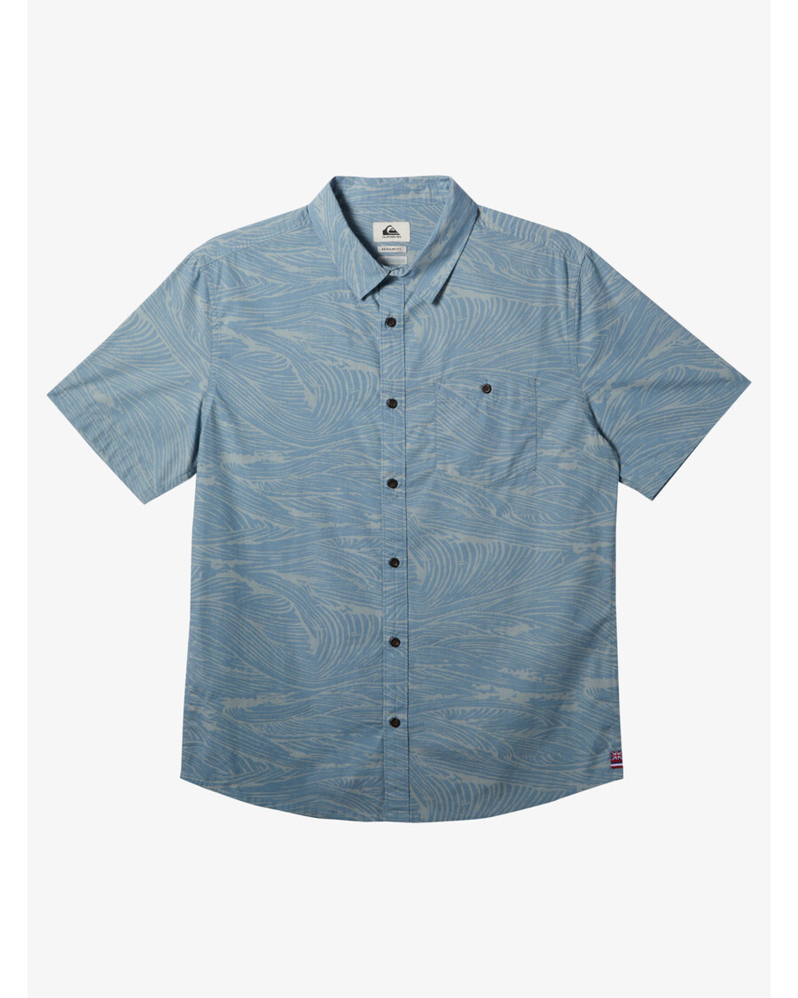 Camisa Hawaiana Quiksilver Hawaii Flower - Sombra Azul