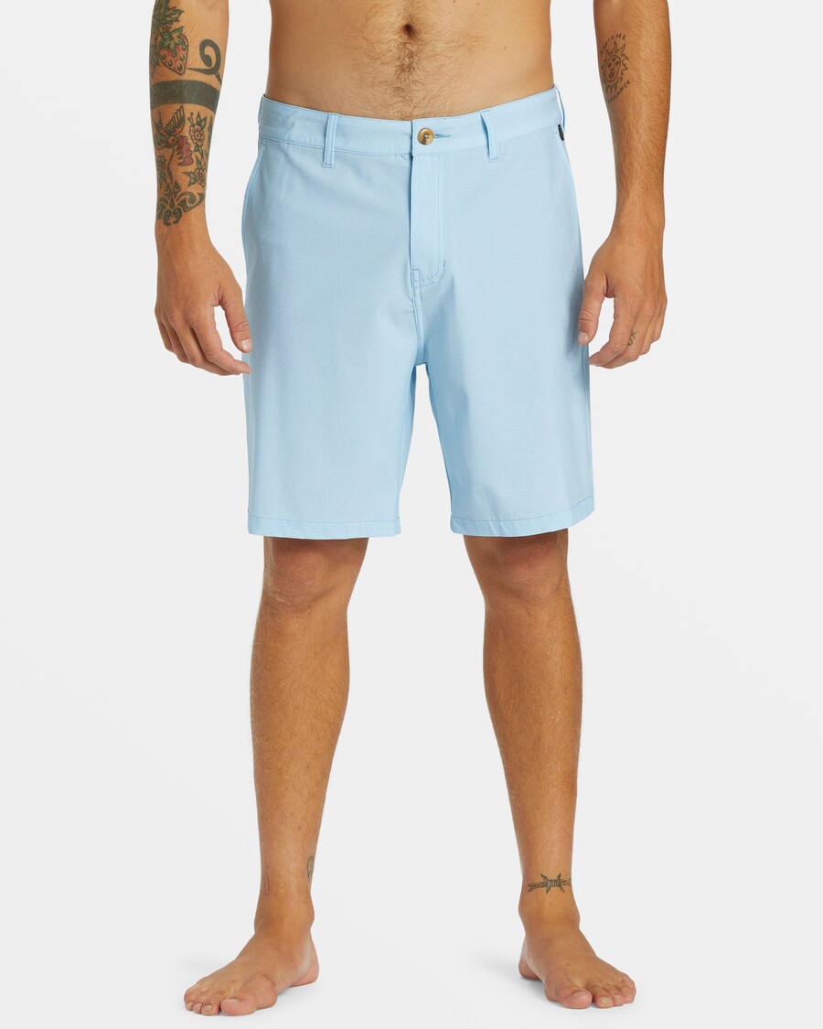 Shorts Híbridos Quiksilver Union Heather Amphibian 20" - Blue Bell