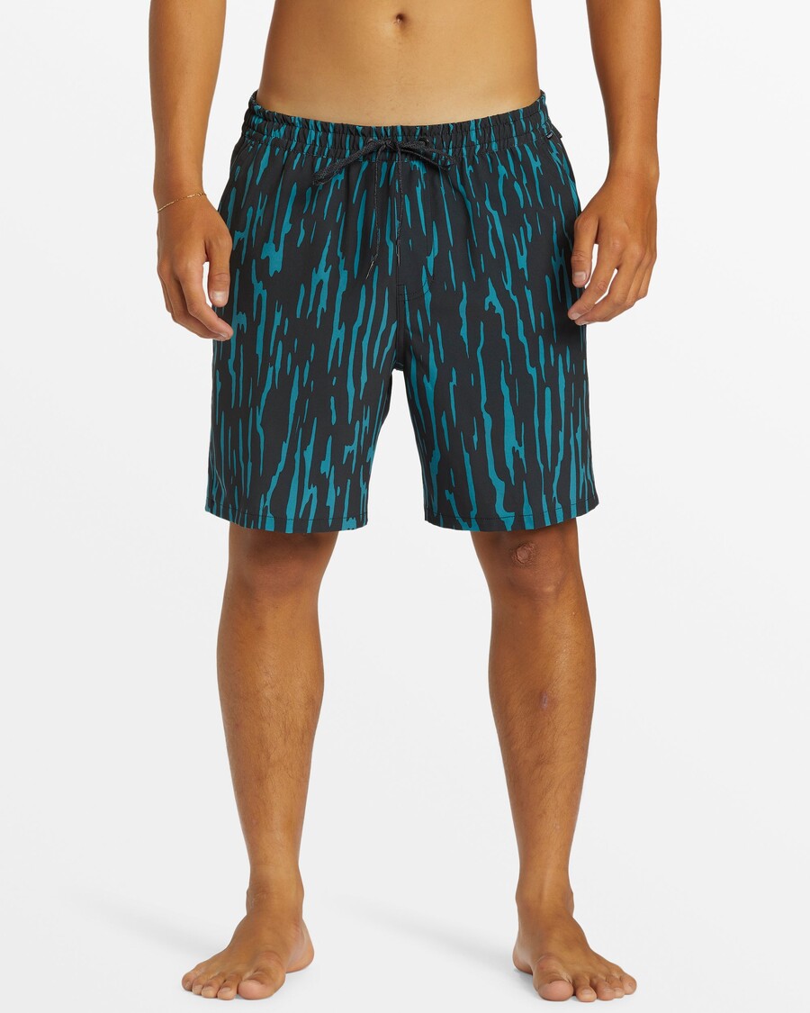 Quiksilver Amfibie 18" Hybride Short Met Taxerprint - Asfalt