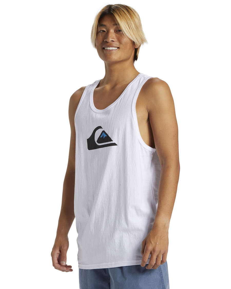 Quik Silver Comp Logo Tank Top - White