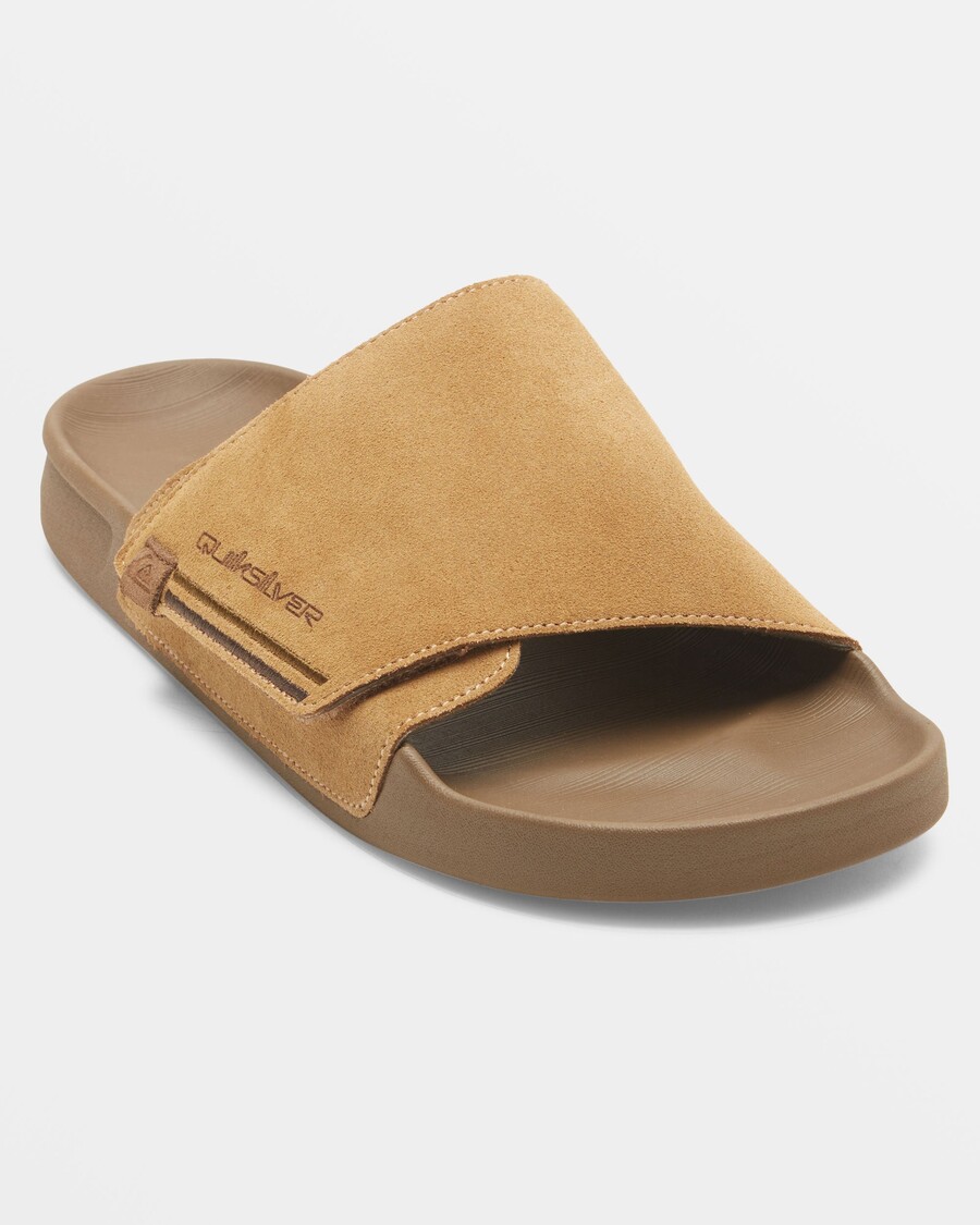 Quik Silver Rivi Suede Slide Sandals - Tan 1