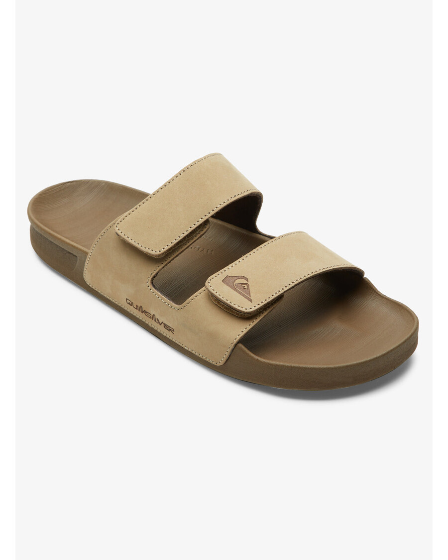 Quiksilver Rivi Leder-Sandalen Mit Doppelter Anpassung – Hellbraun 1