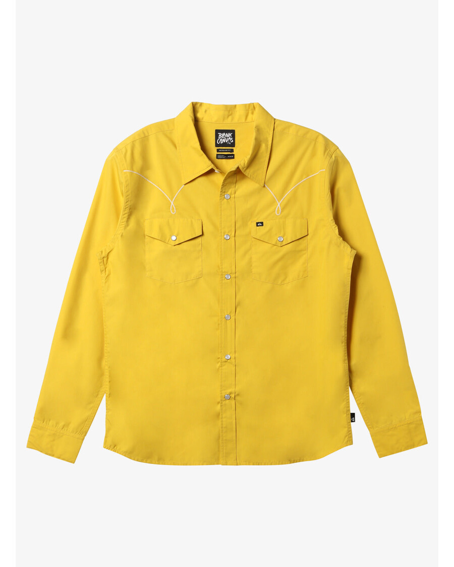 Quiksilver Andy Y Andy Chemise De Cowboy - Jaune Huile