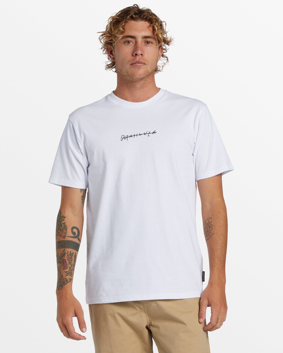 Quik Silver Rush Logo Dna T-shirt - Blanc