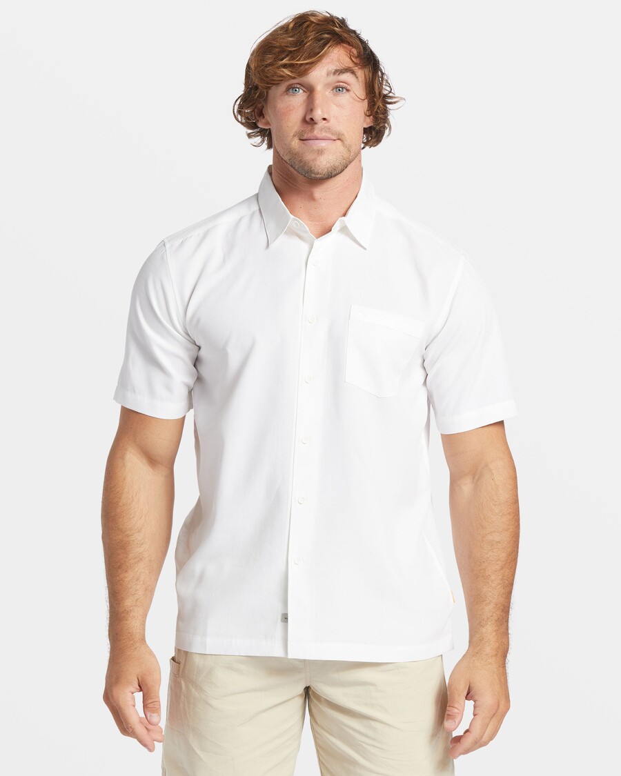 Chemise Anti-rides Premium Quiksilver Waterman Centinela - Centinela Blanche