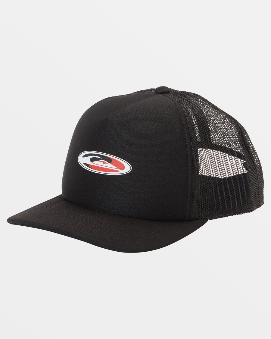 шапка Quiksilver Griff Trucker - черна