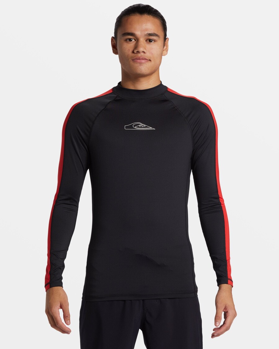 Quiksilver Griff Camiseta De Surf De Manga Larga - Negro