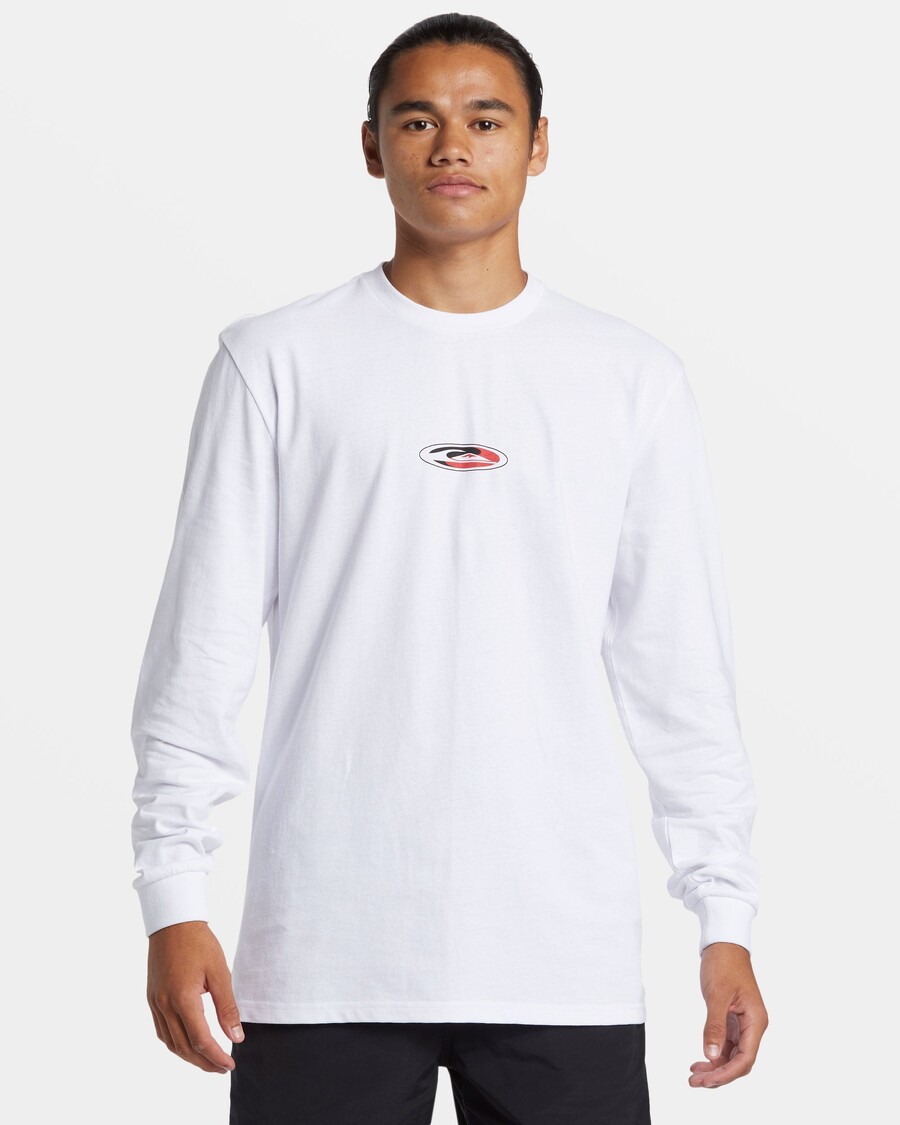 Kaos Quiksilver Griff Lengan Panjang - Putih