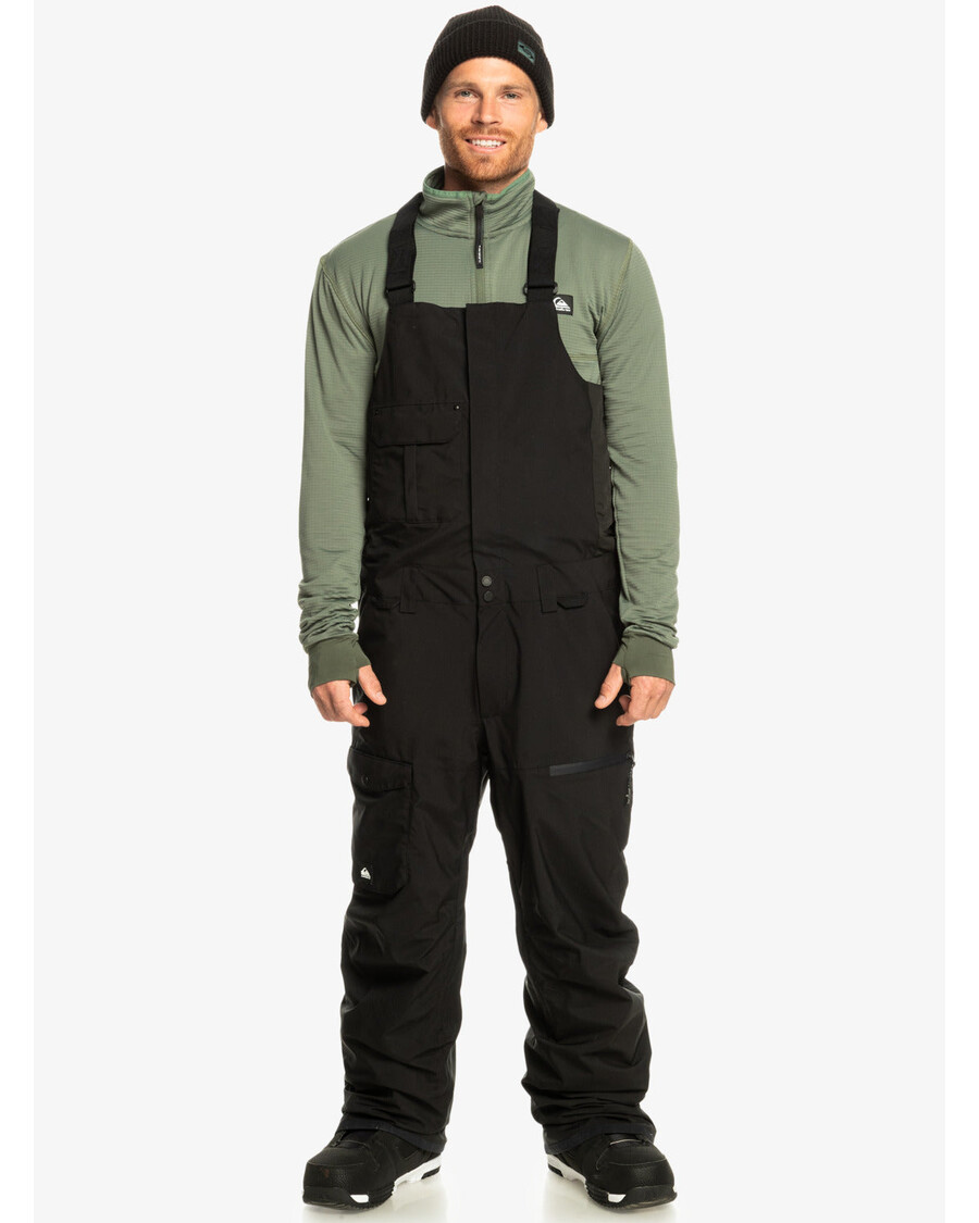 Spodnie Na Szelkach Quiksilver Utility Technical Snow - Prawdziwa Czerń