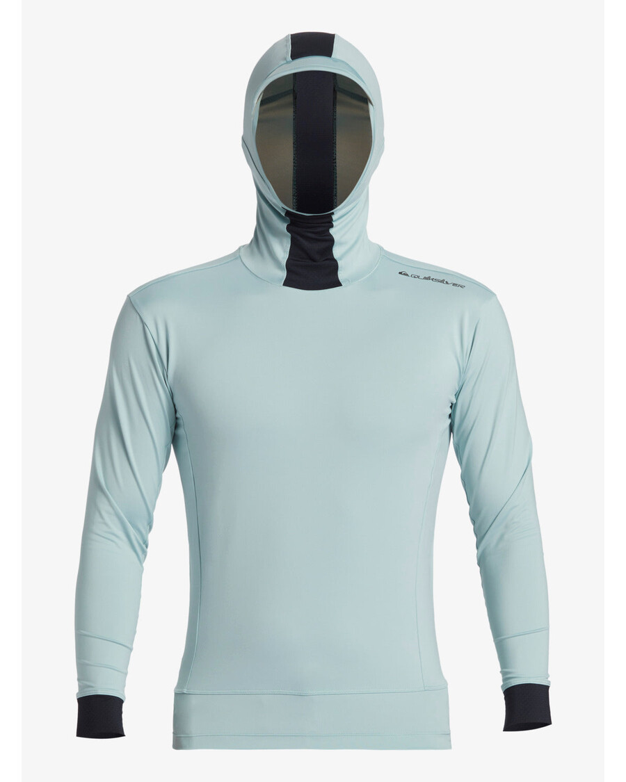 Quik Silver Highline UPF 50 Hooded Long Sleeve Rashguard - Cloud Blue