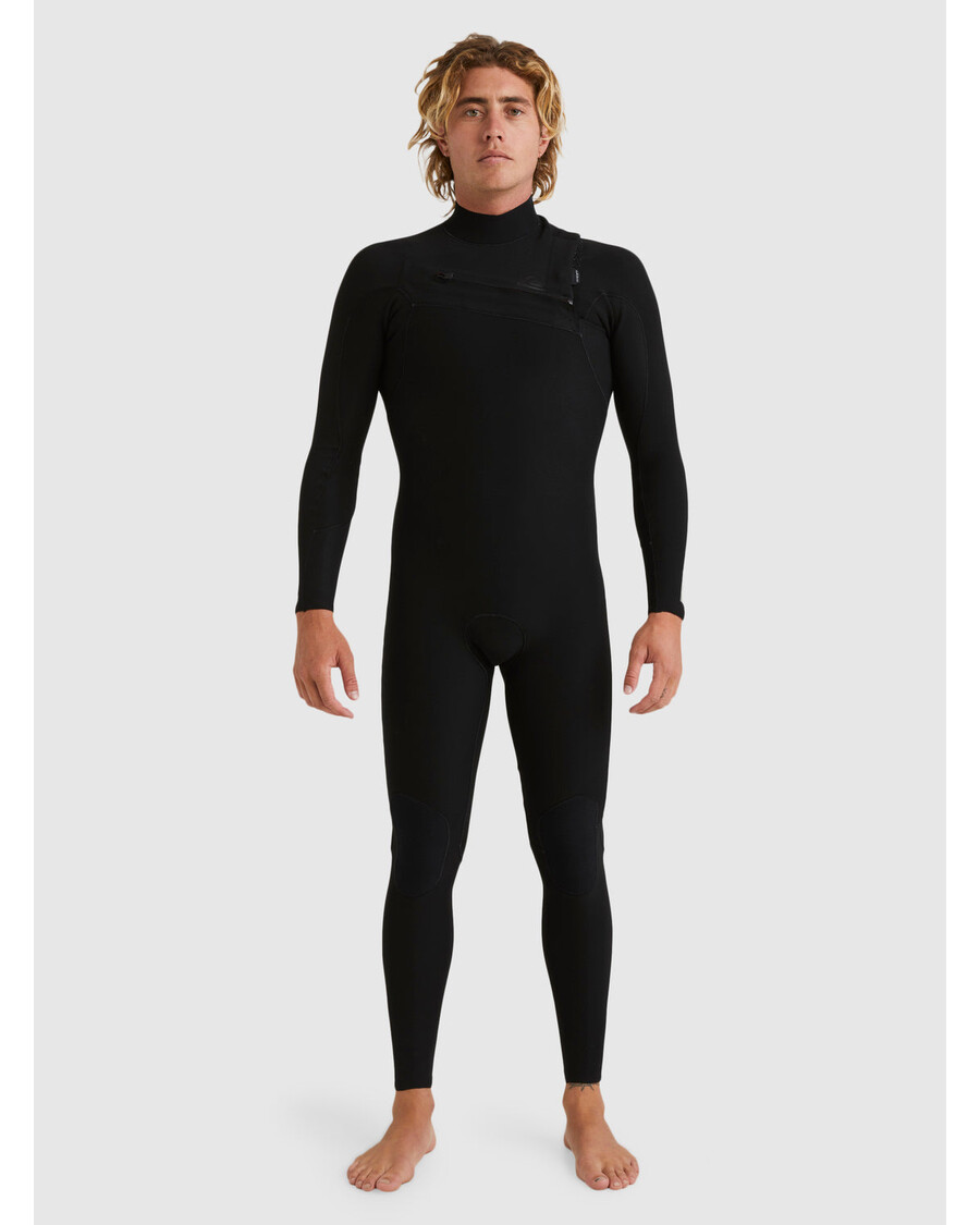 Quiksilver 3/2 Mm Highline Våtdräkt Med Dragkedja På Bröstet - Svart