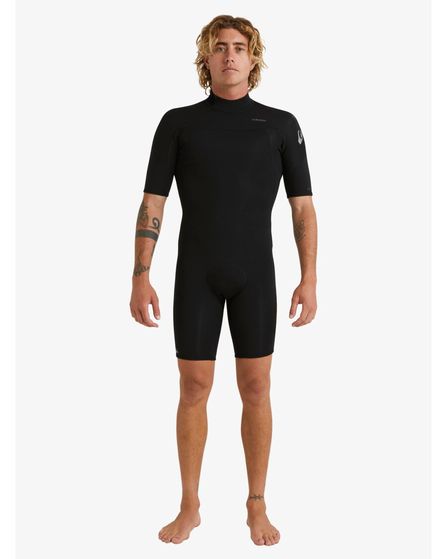 Quik Silver 2/2 Mm Vardagssessioner Kortärmad Back Zip Springsuit - Svart