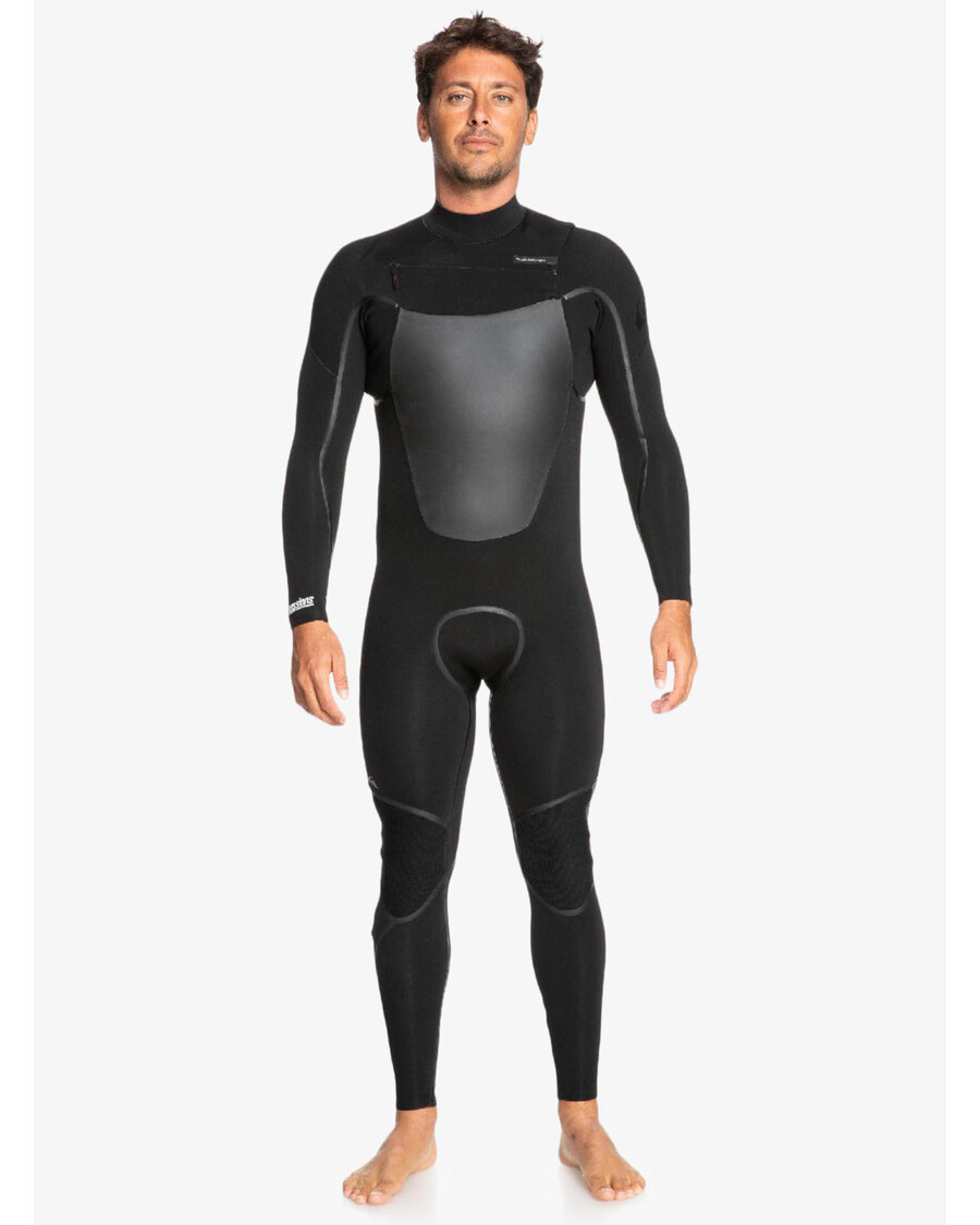 Quiksilver 4/3 Marathonsessies Wetsuit Met Rits Aan De Achterkant - Zwart