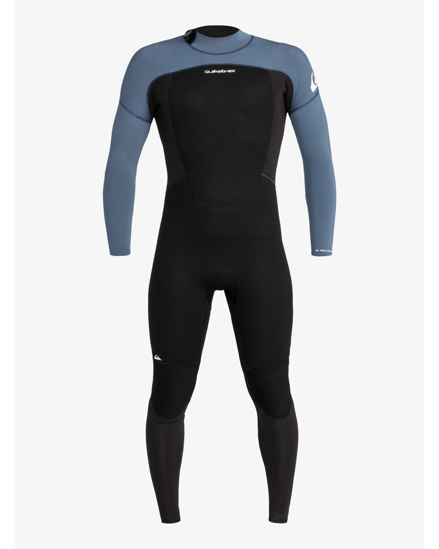 Roupa De Neoprene Quiksilver 4/3mm Prólogo Com Zíper Traseiro - Preto/bering