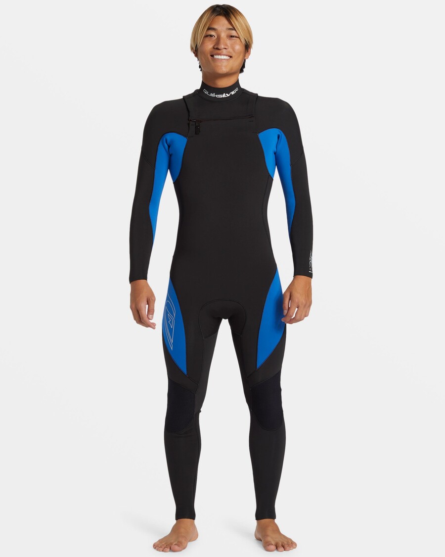 Quiksilver 4/3 Mm Ortuťový Zips Na Hrudi Gbs Neopren - Olympionická Modrá