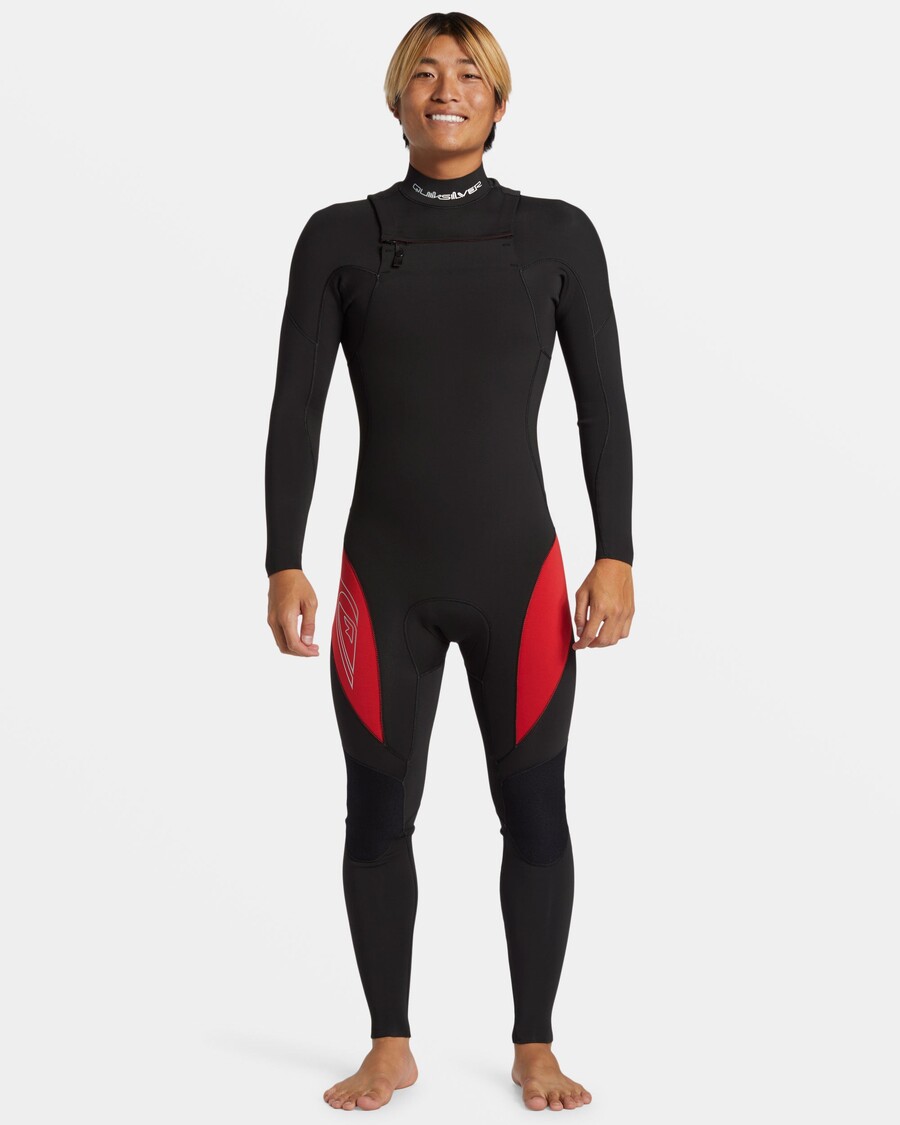 Costum De Neopren Quiksilver 4/3mm Mercury Chest Zip Gbs - Roșu Cu Risc Ridicat